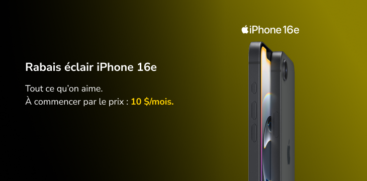 Rabais éclair iPhone 16e