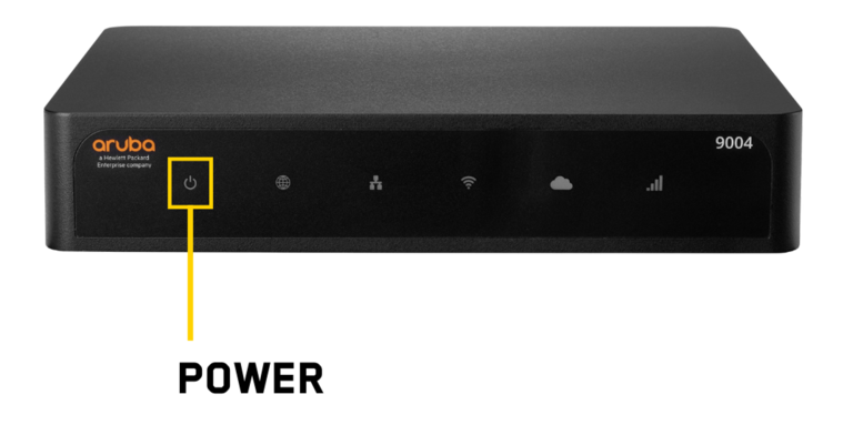 Aruba 9004 DEL Power front