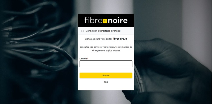 Connexion Portail Fibre noire