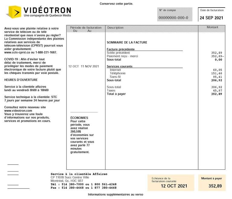 Soutien Facture Affaires