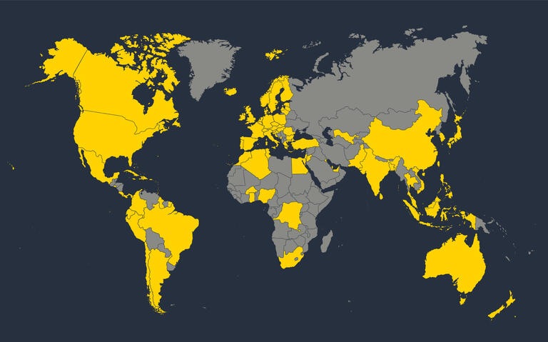 Popular destinations included in the Canada-International plan