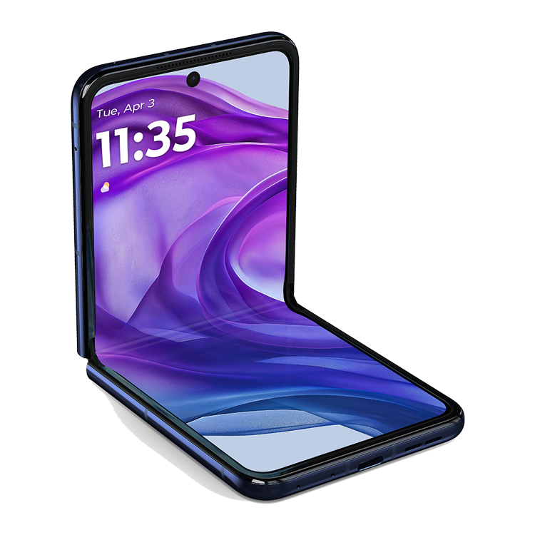 Motrola Razr+ 2024 midnight blue front view 