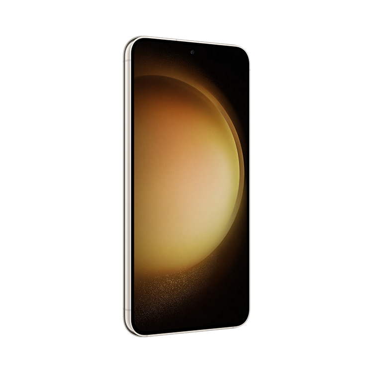 Samsung Galaxy S23 vu du côté sans les touches d'alimentation et de volume.