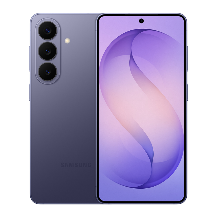 Samsung Galaxy S26 Violet cobalt Vue avant et arrière