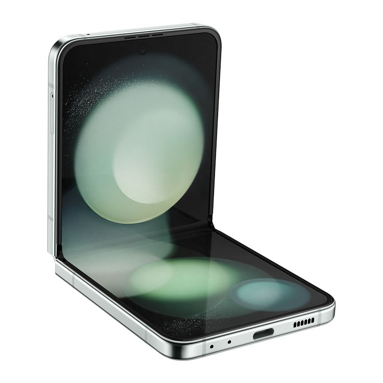 Samsung Galaxy Z Flip5 - Mint Color - table top