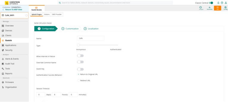 Aruba HPE - Guests Guest Access Splash Pages Configuration