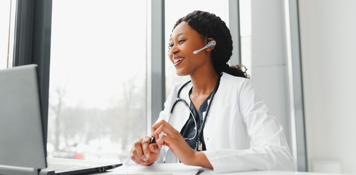 doctor lab coat portable stethoscope