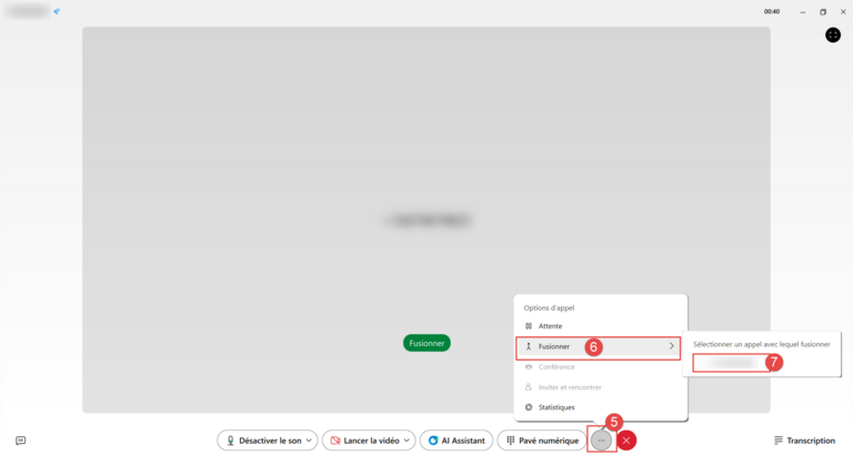 Webex guide utilisateur conférence Fusionner 5 6 7