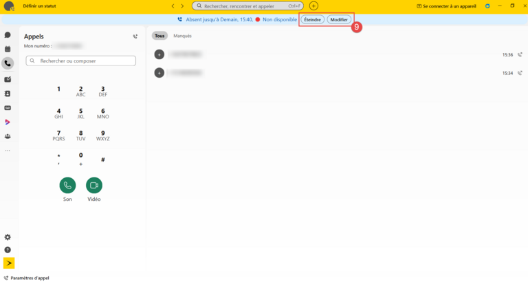 Webex Guide Utilisateur Renvoi Appels Éteindre Modifier 9
