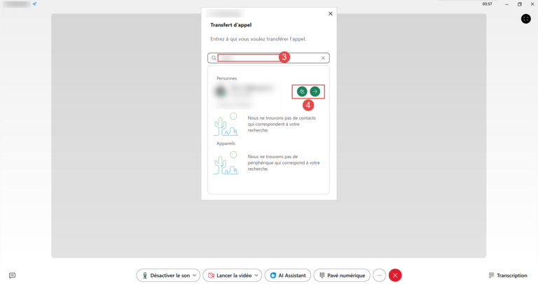 Webex Guide utilisateur Transfert d'appel 3 4 5