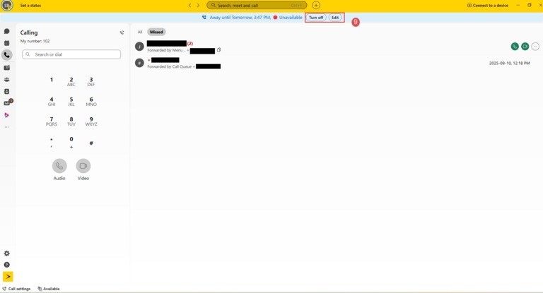 Webex Guide Utilisateur Renvoi Appels Éteindre Modifier 9
