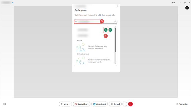 Webex Guide utilisateur Conférence ajouter une personne 3 4