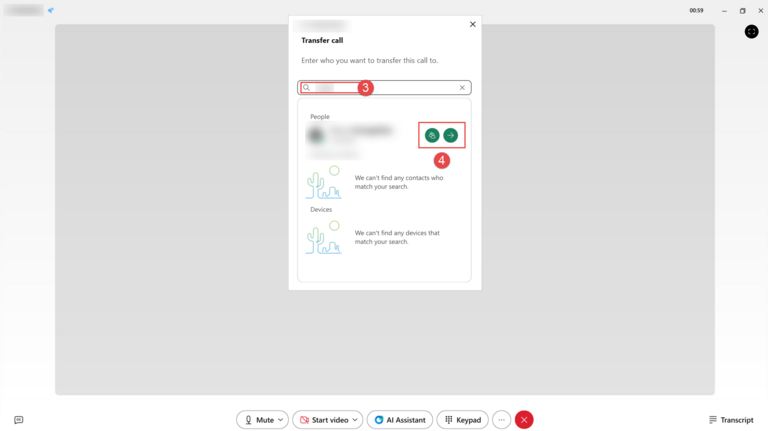 Webex User guide Transfer call 3 4 5