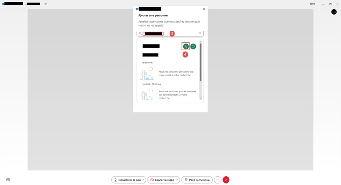Webex Guide utilisateur Conférence ajouter une personne 3 4