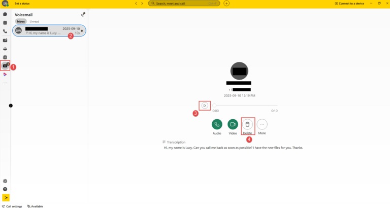 Webex user guide voicemail 1 2 3 4