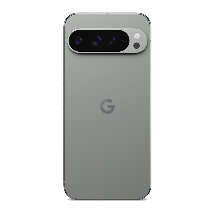 Google Pixel 9 Pro XL Hazel Back view with camera and Google logo