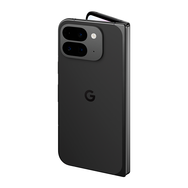 Google Pixel 9 Pro Fold seen from the back folded screen