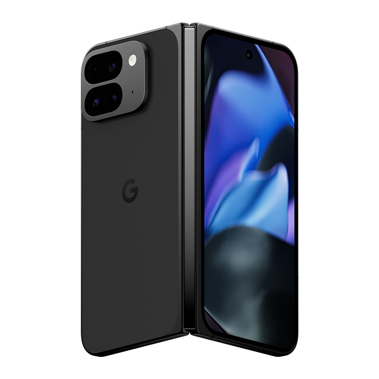 Google Pixel 9 Pro Fold seen from the back, unfolded screen