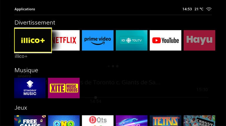 Helix TV app illico+