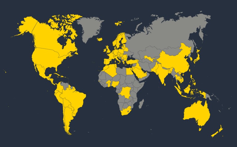 110+ destinations included 