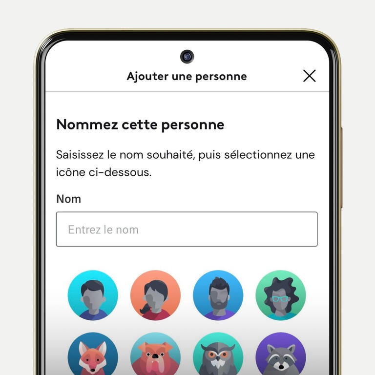 Appli Helix Ajouter une personne
