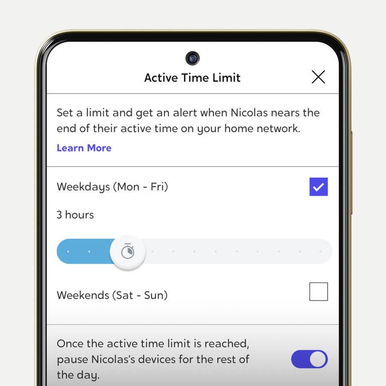 Appli Helix Limite de durée activité