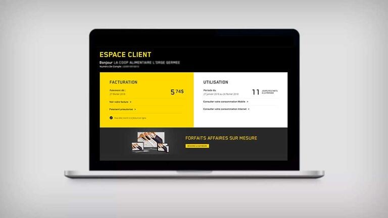 soutien Espace client affaires