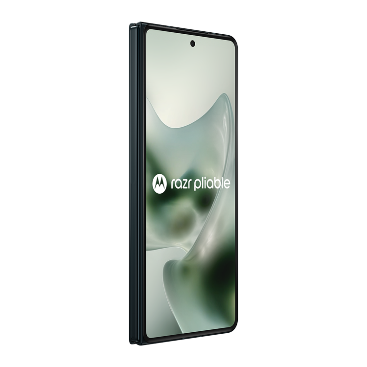 Motorola Razr Fold 2026 Bleu noirci par Pantone vue de côté gauche