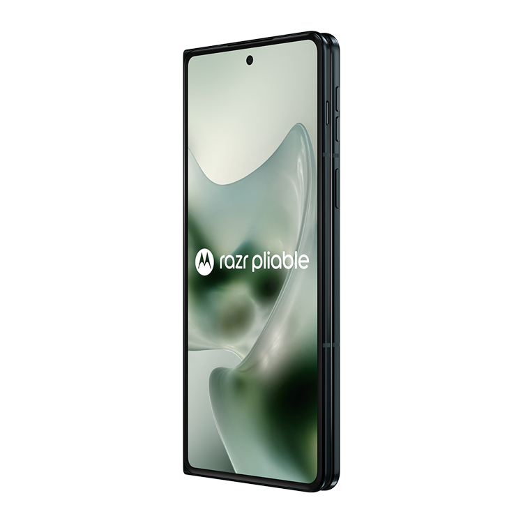 Motorola Razr Fold 2026 Bleu noirci par Pantone vue de côté droite