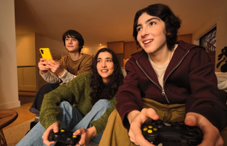 People playing video games