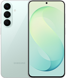 Samsung Galaxy S26 FE Pistache vue avant et arrière