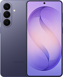 Samsung Galaxy S26 Plus - Cobalt Violet Color - front and back view