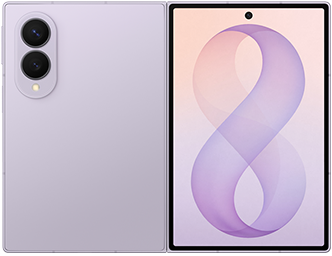 Samsung Galaxy Z Fold8 - Lavander Color - back view open