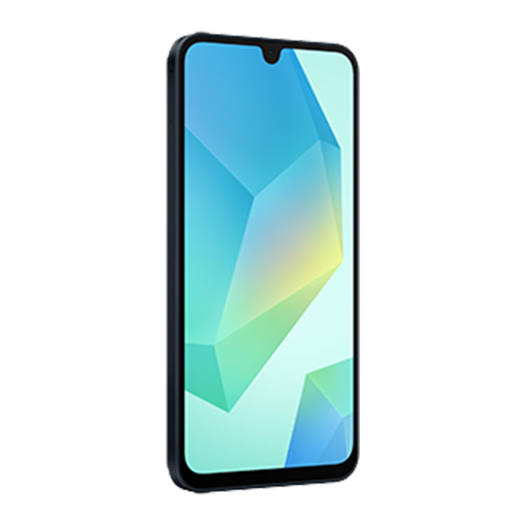 samsung galaxy a16 couleur bleu noir vue de côté avec bouton volume