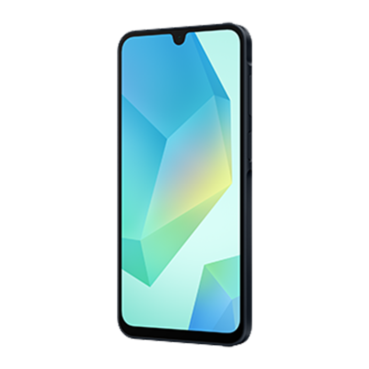 samsung galaxy a16 couleur bleu noir vue de côté sans bouton volume