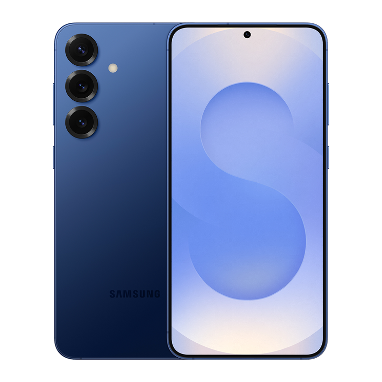 Samsung Galaxy S25+ Bleu Marine vue de face et de dos