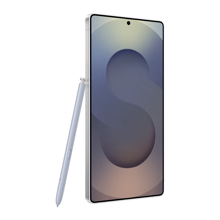 Samsung Galaxy S25 Ultra - Couleur titane bleu argenté - vue de coté