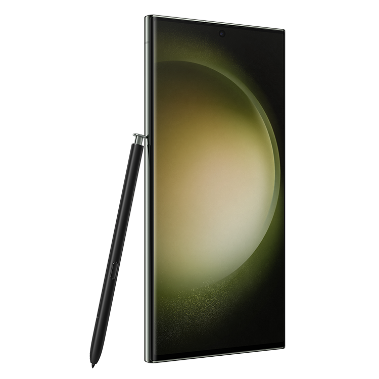 Samsung Galaxy S23 Ultra vu du côté sans les touches d'alimentation et de volume.