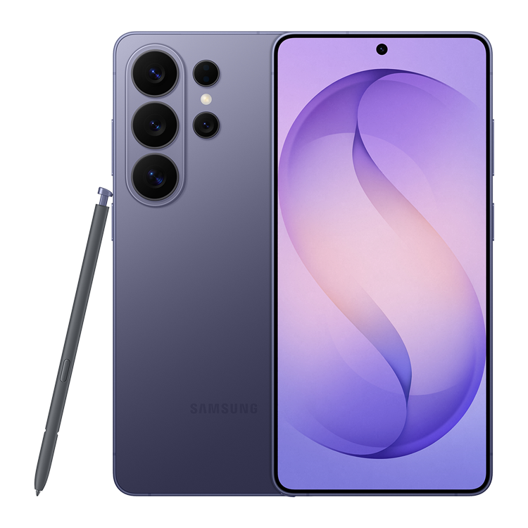 Samsung Galaxy S26 Ultra - Cobalt Violet Color - front and back view