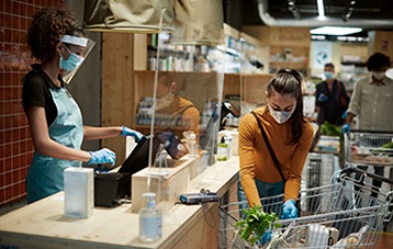 Épicerie caisse panier 360 x 227