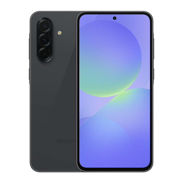 Samsung Galaxy A36 5G vue de face et de dos avec appareil photo et logo Samsung.png