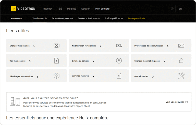 Voir les services