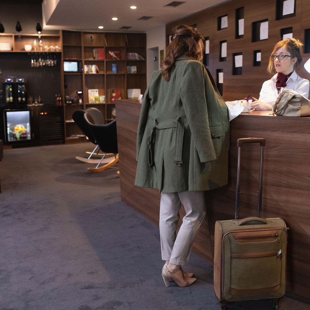 Hotel Reception Reception Suitcase