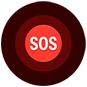 Icône Urgence SOS, cercles rouges avec les lettres SOS blanc au centre