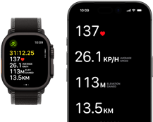 Live Workout metrics on Apple Watch Ultra 3 and iPhone