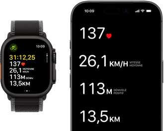 Données d’entraînement en direct sur Apple Watch Ultra 3 et iPhone