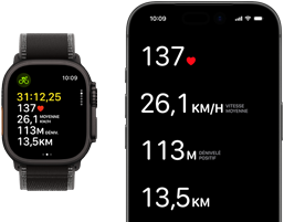 Données d’entraînement en direct sur Apple Watch Ultra 3 et iPhone