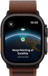 Apple Watch Ultra 4, titanium case, black colour, satellite connection, right side exterior, Digital Crown, raised side button, Alpine Loop band, burgundy colour
