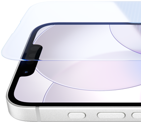 iPhone dix-sept-e, face avant avec Ceramic Shield 2, côté, blanc, boutons : Action, volume