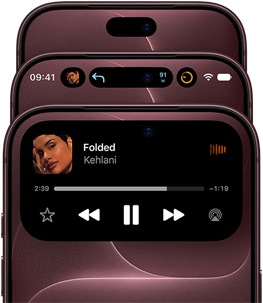 3 iPhone 18 Pros in Burgundy fanned out to show Dynamic Island in different modes: off, minimized, maximized